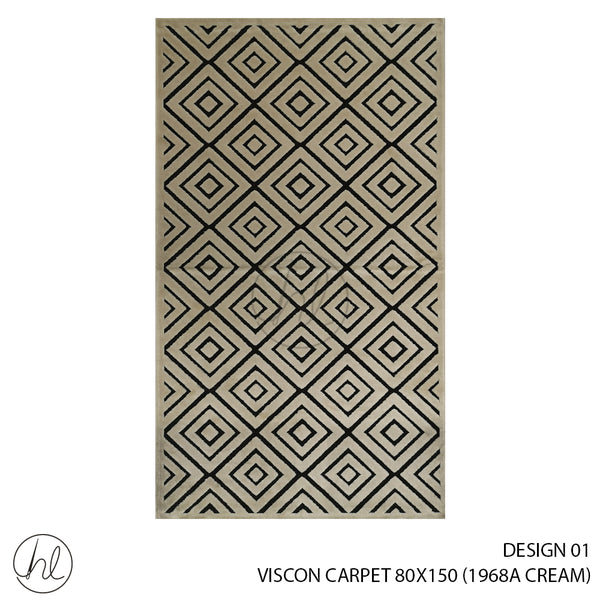 VISCON CARPET (80X150) (DESIGN 01) (CREAM)