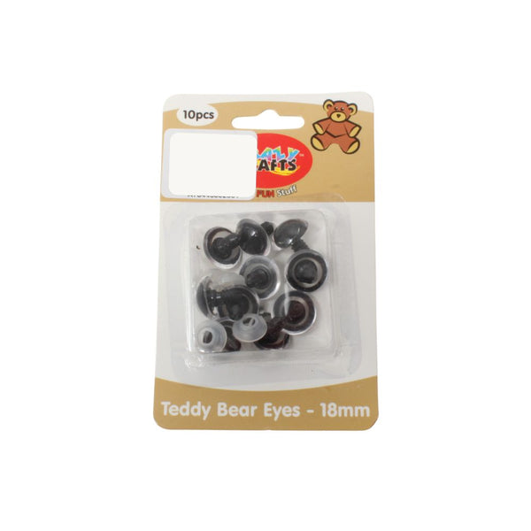 TEDDY BEAR EYES 18MM BLACK FREE