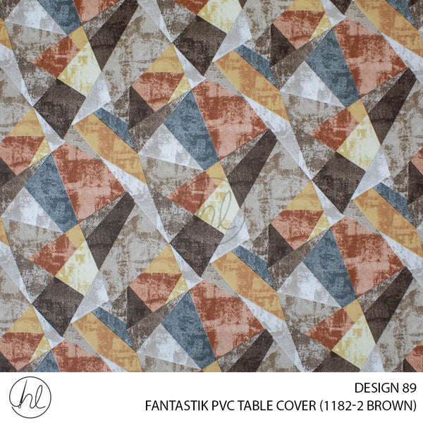 FANTASTIK PVC TABLE COVER (DESIGN 89) (140CM) (PER M) (BROWN)