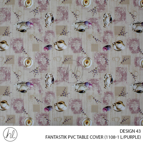 FANTASTIK PVC TABLE COVER (DESIGN 43) (140CM) (PER M) (LIGHT PURPLE)