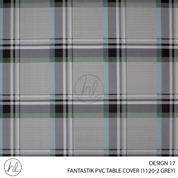 FANTASTIK PVC TABLE COVER (DESIGN 17) (140CM) (PER M) (GREY)
