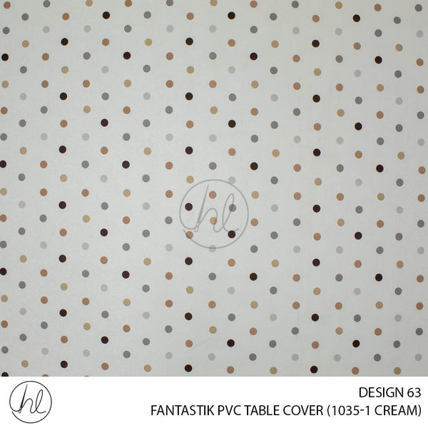 FANTASTIK PVC TABLE COVER (DESIGN 63) (140CM) (PER M) (CREAM)