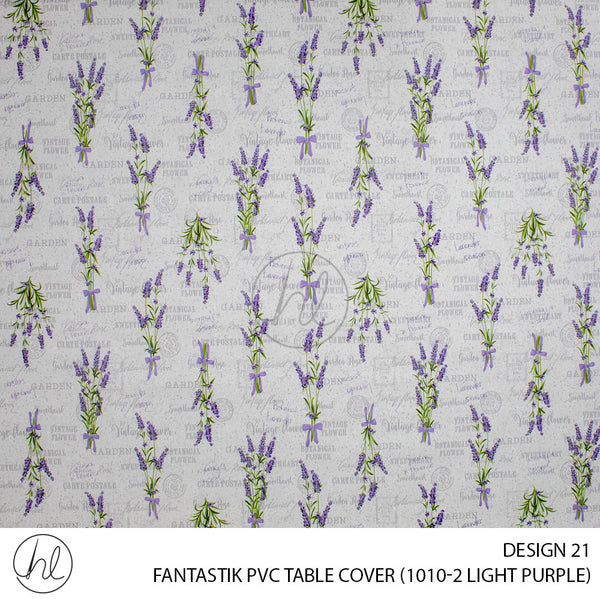 FANTASTIK PVC TABLE COVER (DESIGN 21) (140CM) (PER M) (LIGHT PURPLE)