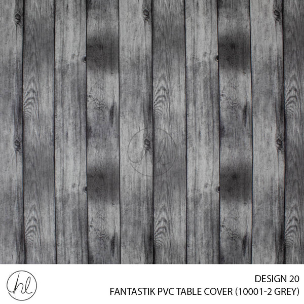 FANTASTIK PVC TABLE COVER (DESIGN 20) (140CM) (PER M) (GREY)
