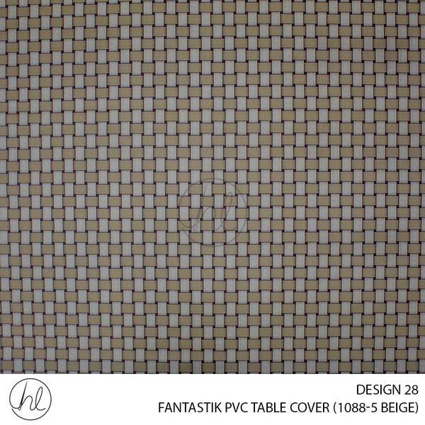 FANTASTIK PVC TABLE COVER (DESIGN 28) (140CM) (PER M) (BEIGE)