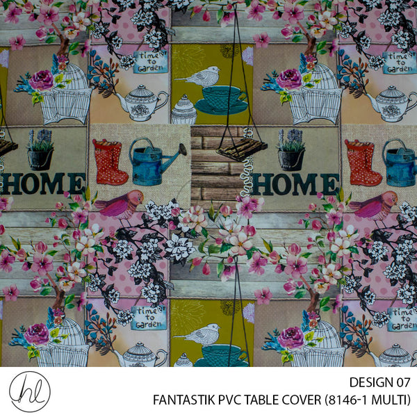 FANTASTIK PVC TABLE COVER (DESIGN 07) (140CM) (PER M) (MULTI)