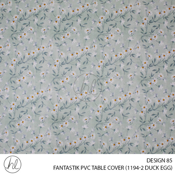 FANTASTIK PVC TABLE COVER (DESIGN 85) (140CM) (PER M) (DUCK EGG)