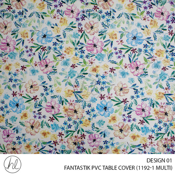FANTASTIK PVC TABLE COVER (DESIGN 01) (140CM) (PER M) (MULTI)