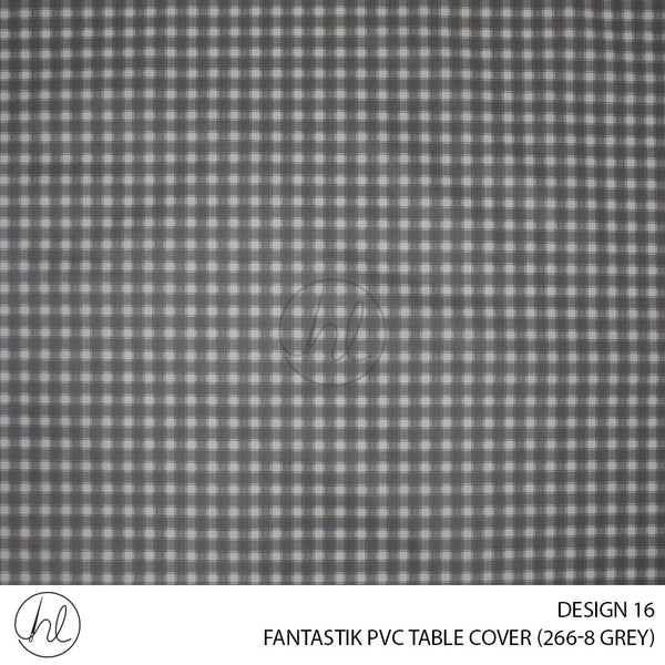 FANTASTIK PVC TABLE COVER (DESIGN 16) (140CM) (PER M) (GREY)