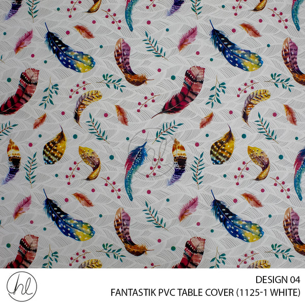FANTASTIK PVC TABLE COVER (DESIGN 04) (140CM) (PER M) (WHITE)