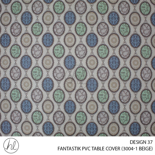 FANTASTIK PVC TABLE COVER (DESIGN 37) (140CM) (PER M) (BEIGE)