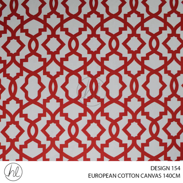 EUROPEAN COTTON CANVAS (BUY10M OR MORE R49.99 PM) (DESIGN 154) (140CM) (PER M) (RED)