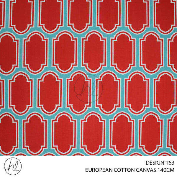 EUROPEAN COTTON CANVAS (BUY10M OR MORE R49.99 PM) (DESIGN 163) (140CM) (PER M) (RED)