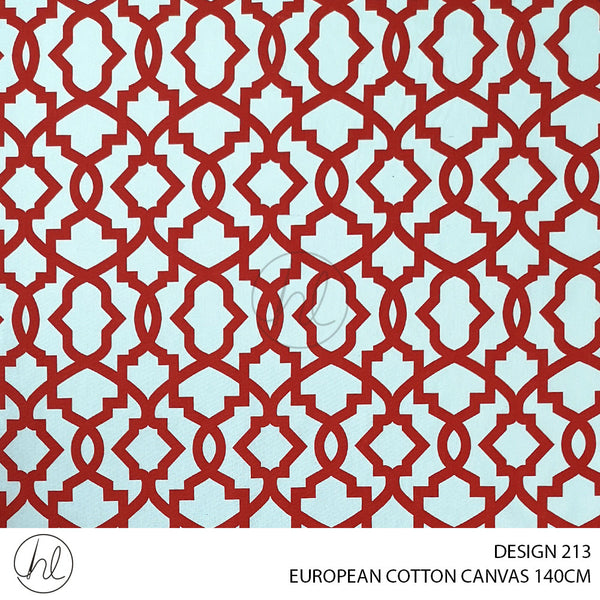 EUROPEAN COTTON CANVAS (BUY10M OR MORE R49.99 PM) (DESIGN 213) (140CM) (PER M) (RED)