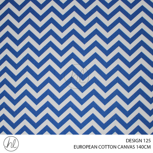 EUROPEAN COTTON CANVAS (BUY10M OR MORE R49.99 PM) (DESIGN 125) (140CM) (PER M) (BLUE)