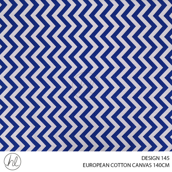 EUROPEAN COTTON CANVAS (BUY10M OR MORE R49.99 PM) (DESIGN 145) (140CM) (PER M) (BLUE)
