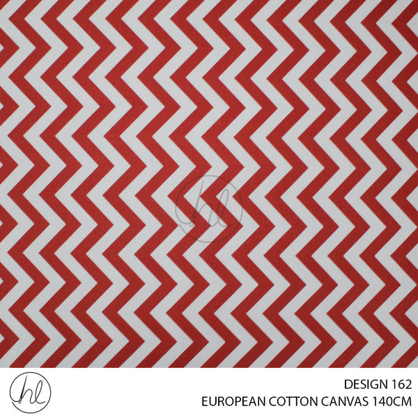 EUROPEAN COTTON CANVAS (BUY10M OR MORE R49.99 PM) (DESIGN 162) (140CM) (PER M) (RED)