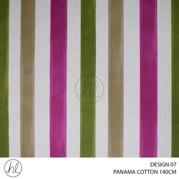 PANAMA COTTON CANVAS (BUY10M OR MORE R69.99 PM) (DESIGN 07) (140CM) (PER M) (PINK/GREEN)