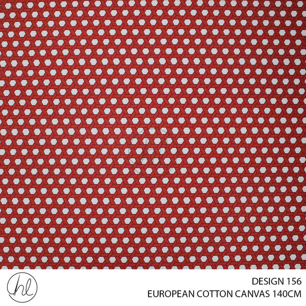 EUROPEAN COTTON CANVAS (BUY10M OR MORE R59.99 PM) (DESIGN 156) (140CM) (PER M) (RED)