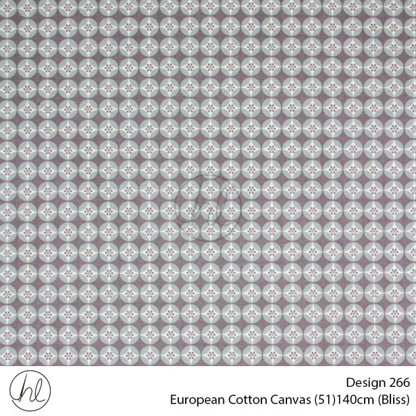 European Cotton Canvas (Buy 10M OR More R49.99 PM (Design 266) (140cm) (Per m) (Bliss)