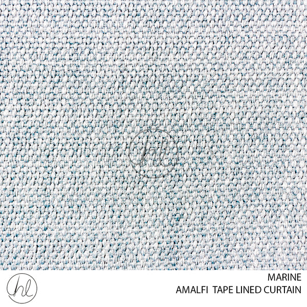 TAPED LINED READY-MADE CURTAIN (AMALFI) (MARINE) (265X218CM)