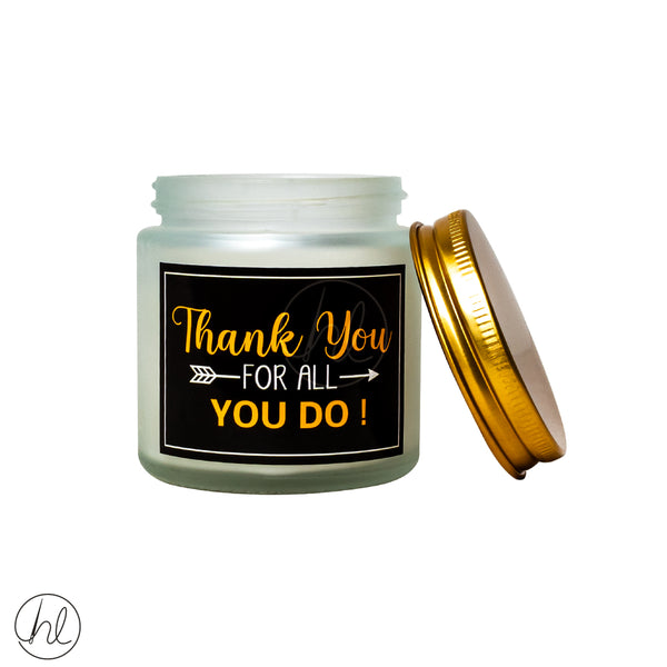 AROMA LUXURY CANDLE (ABY-4338) ("THANK YOU FOR ALL YOU DO!") (GOLD)