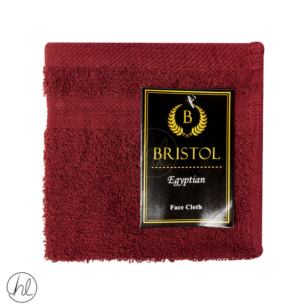 Bristol Egyptian (Face Cloth) (Burgandy) (30X30cm)
