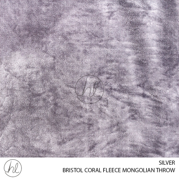 BRISTOL CORAL FLEECE THROWS  (SILVER) (150X200CM)