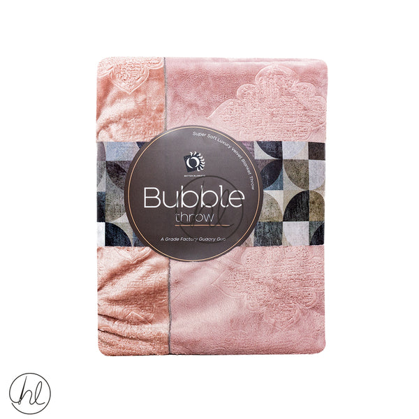 Bubble Throw (Assorted) (Dusty Pink) (180x200cm)