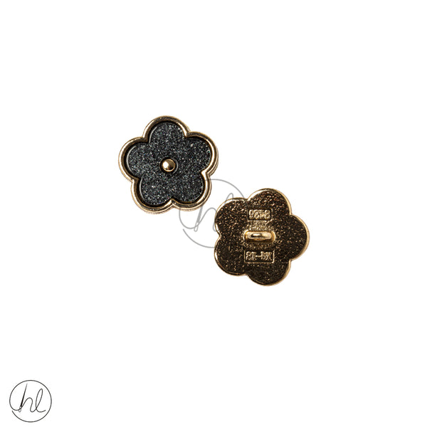 Buttons Fancy 0.45 H13-242 550 Blk /Gold