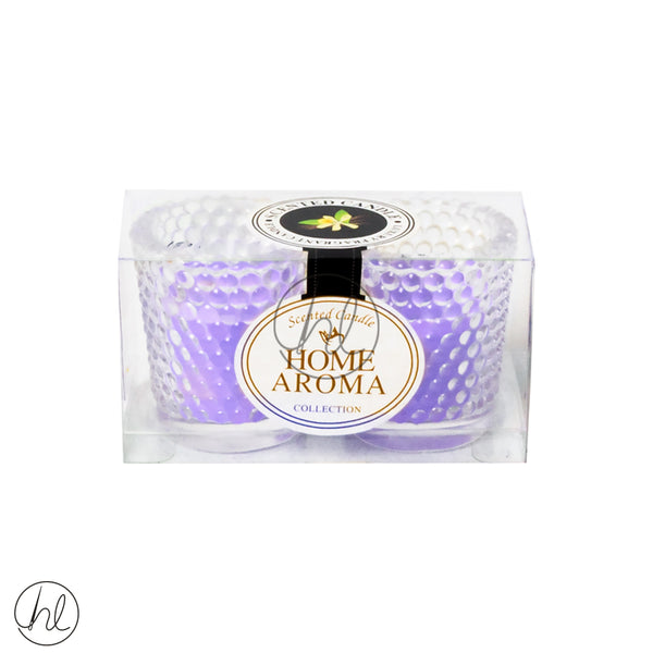 HOME AROMA 2 PIECE SCENTED CANDLE (YJLZ-40) (PURPLE)