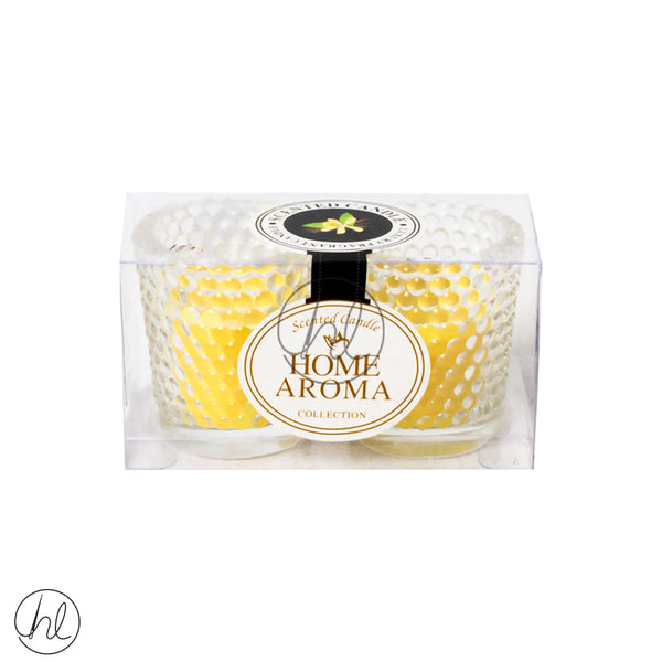 HOME AROMA 2 PIECE SCENTED CANDLE (YJLZ-40) (YELLOW)