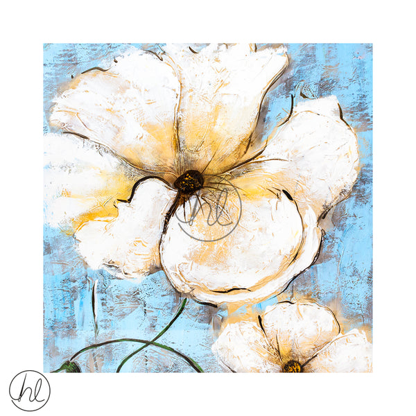 CANVAS PAINTING (ABY-4008) (BLUE/ WHITE) (80X80CM)