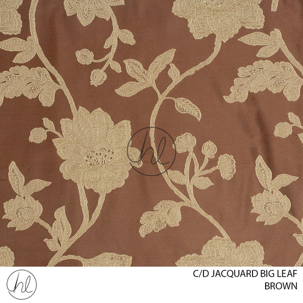 C/D Jacquard Big Leaf	(67015 CP)(280cm) (Brown)