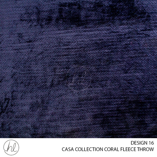 CASA CORAL FLEECE THROW (DESIGN 16) (ASSORTED) (125X150CM)