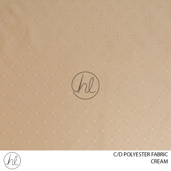 C/D Polyester Fabric (3503 CP) (300cm) (Cream)