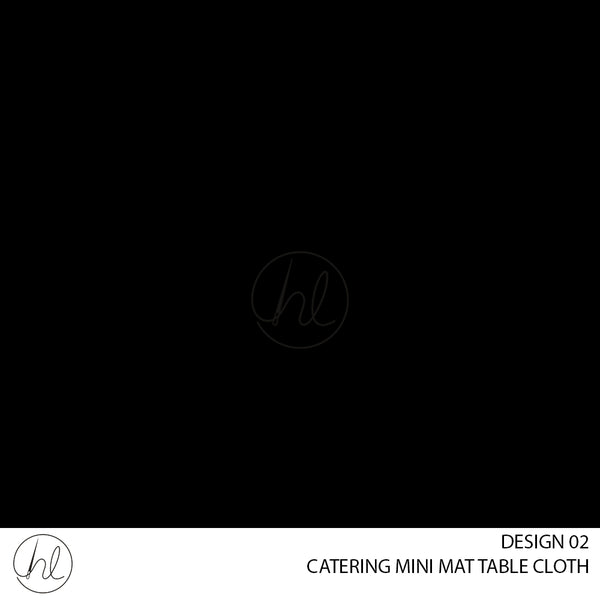 CATERING MINI MATT TABLE CLOTH (LJ) (BLACK) (145X250)