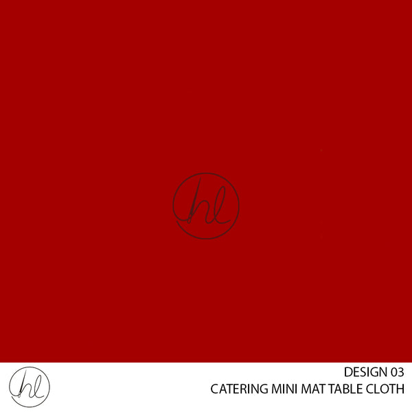 CATERING MINI MATT TABLE CLOTH (LJ) (RED) (145X250)