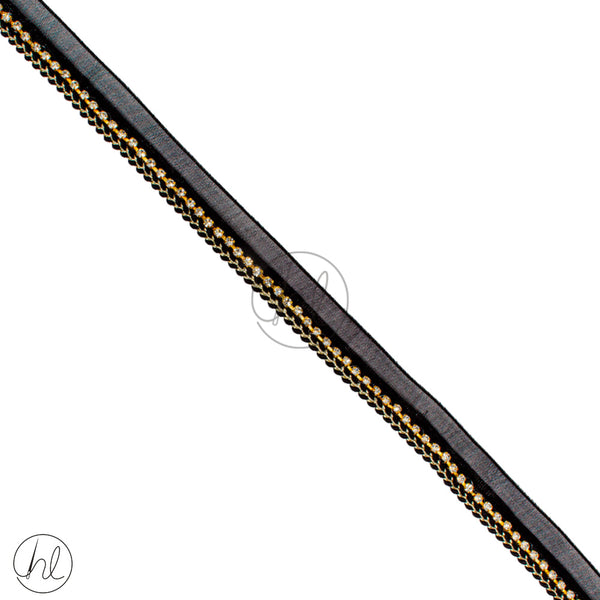 Braid  (1CM)	(Black/Gold)