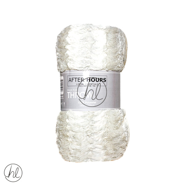 Faux Fur Throw (Assorted) (Off White) (150x200cm)