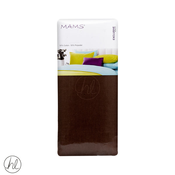 Polycotton Fitted Sheet (Extra Depth) (Chocolate) (Queen)