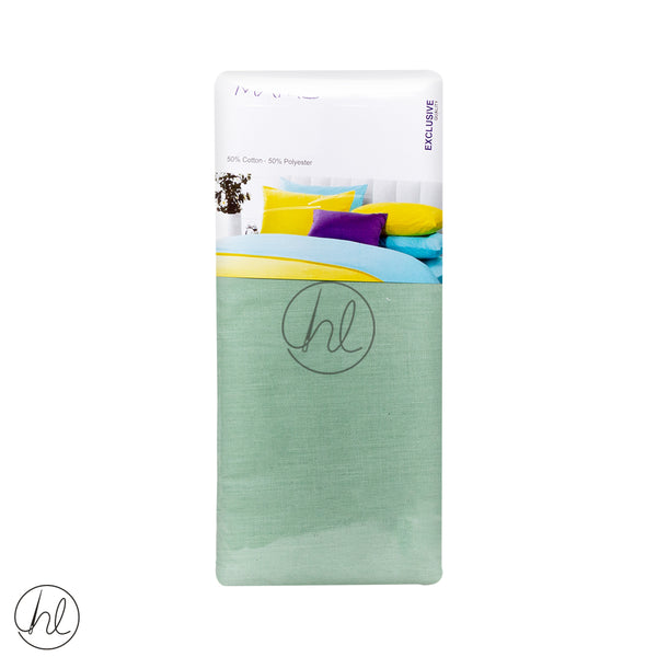 Polycotton Flat Sheet (LS) (Fern Green) (Queen)