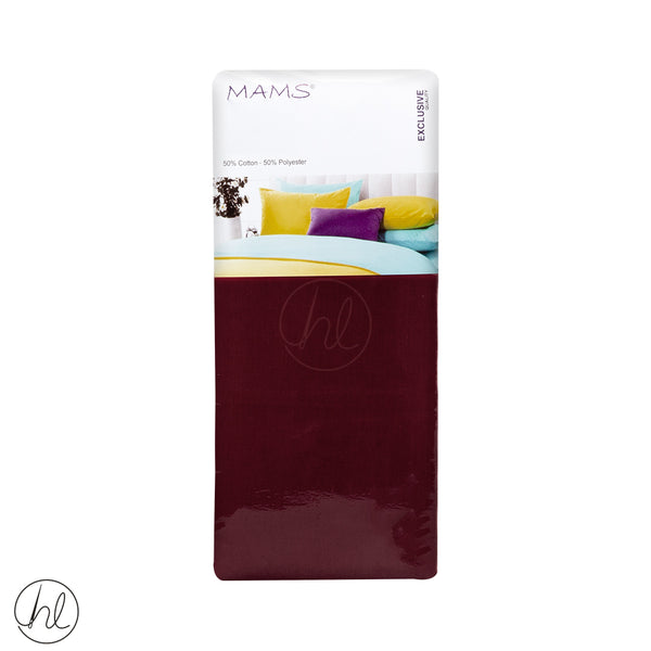 Polycotton Fitted Sheet (Extra Depth) (Maroon) (Single)