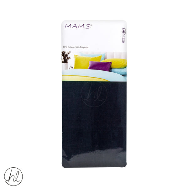 Polycotton Flat Sheet (LS) (Navy) (Queen)