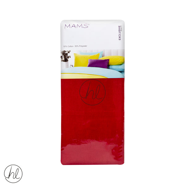 Polycotton Flat Sheet (LS) (Red) (King)