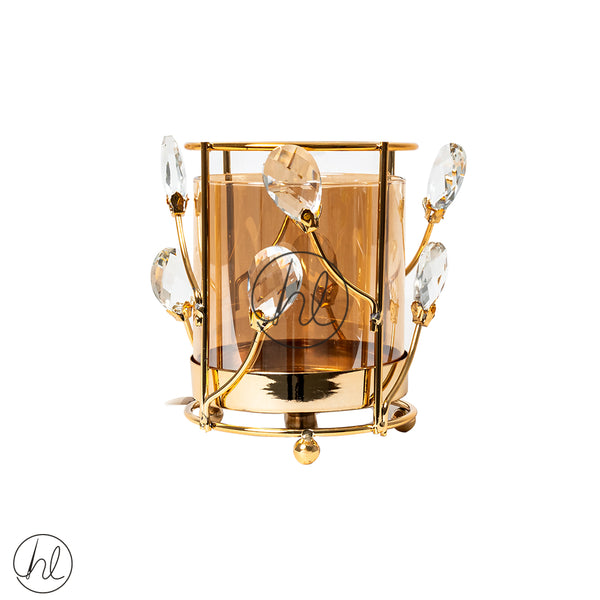 CANDLE HOLDER (ABY-5018) (GOLD)	(11X14CM)