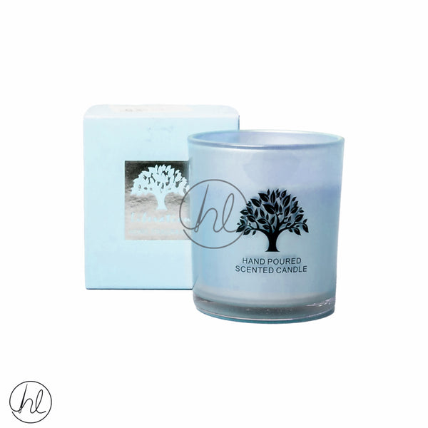 HAND POURED SCENTED CANDLE (ABY-3750)	(BLUE)