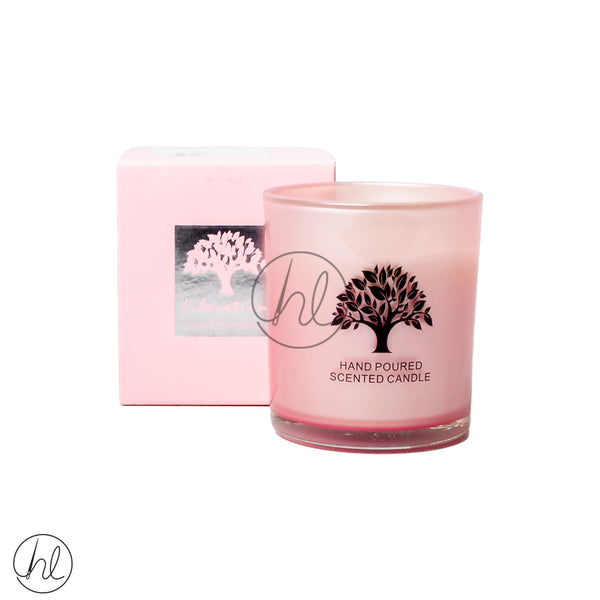 HAND POURED SCENTED CANDLE (ABY-3750)	(PINK)
