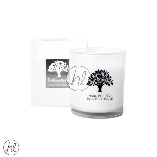 HAND POURED SCENTED CANDLE (ABY-3750)	(WHITE)