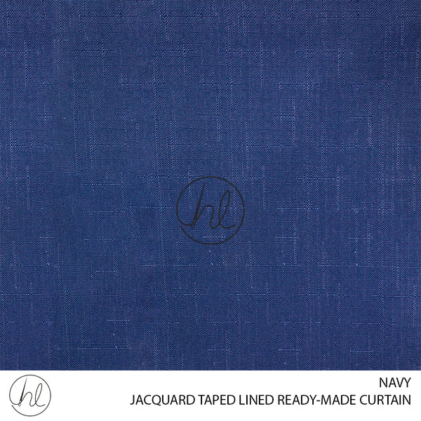 JACQUARD TAPED LINED READY-MADE CURTAIN (ASSORTED) (NAVY) (230X218CM)